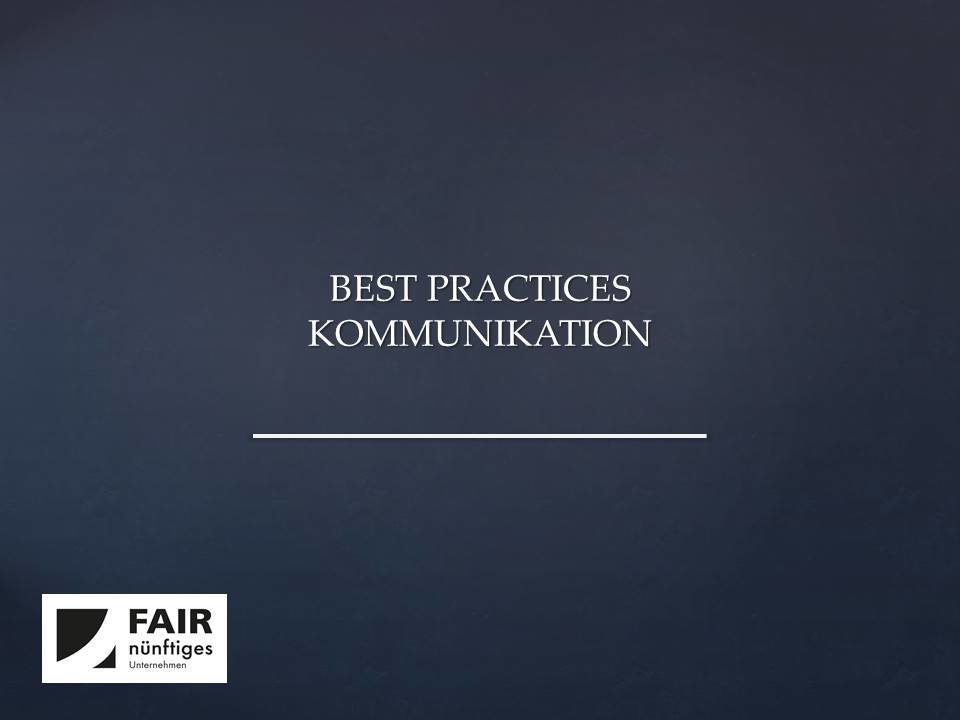 Best Practices KOMMUNIKATION 