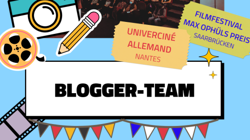 Blogger-Team Ein Informationsposter mit Bezug zu Kino, Film und Schrift