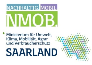 Logo Nachhaltig Mobil Ministerium für Umwelt, Klima, Mobilität, Agrar und Verbraucherschutz Saarland