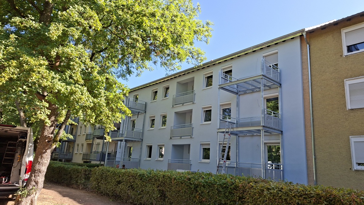 Stand der Arbeiten Riegelsberger Str. 69 im Juli 2026 Wohnhaus saniert mit drei Etagen